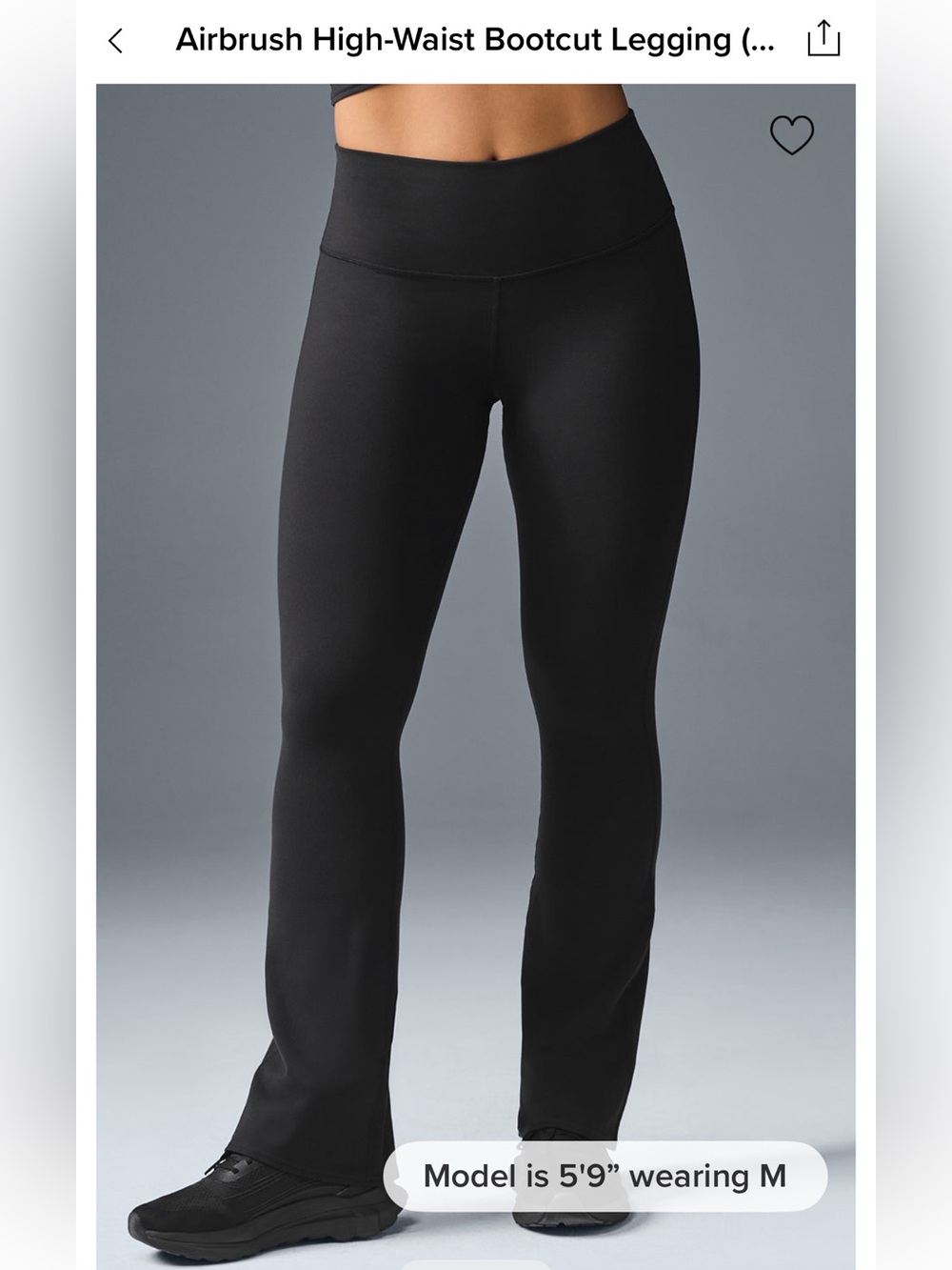 Airbrush High-Waist Bootcut Legging (Regular) - Black, S